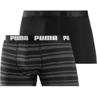 Puma Men Everyday Striped Boxers 2P - Black - XL