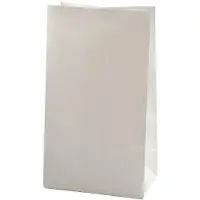Creativ Company Paperipussi, Kork. 27 cm, koko 9x15 cm, 46 g, valkoinen, 100 kpl/ 1 pkt