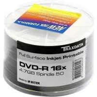 Traxdata DVD-R Printable 16x, DVD-R, 120 mm, Tulostettava, Akseli, 50 kpl, 4,7 GB