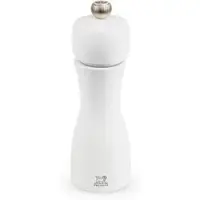 Peugeot Tahiti Salt Mill in Wood Matt White 15 cm