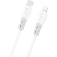 Dudao L25SX 30W USB-C - Lightning Cable with Soft Silicone Braid 2m - White