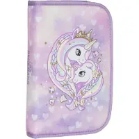 Beckmann Single Section Pencil Case W/Content, Unicorn Princess Purple - Purple - ONE SIZE
