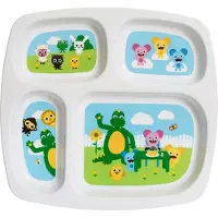 Adlibris - 4 Compartment Plate - Multi/patterned - 25X23CM