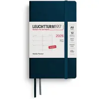 Adlibris Weekly Planner 2026 A6 Soft Deep Sea Leuchtturm1917