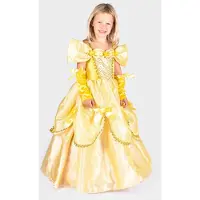 Den Goda Fen Naamiaisasut - Prinsessamekko - Keltainen - - 6-8 v (116-128) - Naamiaisasut