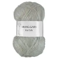 Viking Garn Kid- Silk Lanka Silk Mohair 25 g Utuinen vaaleanvihreä 384