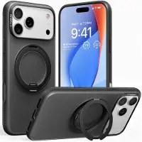 Torras iPhone 17 Pro Max O Fitness-kotelo, jossa on 360 potkukiinnike - MagSafe-yhteensopiva - Musta