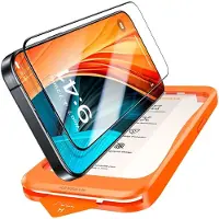 Torras iPhone 16 Pro GlassGo karkaistu lasi näytönsuoja automaattisella pölynpoistotyökalulla - Clear