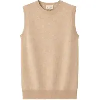 GOBI Cashmere Neuleliivi 'Women's Essential Cashmere Crewneck Vest' beige