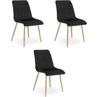 Leobert 3 ruokailutuolin sarja Split, 88x46x40 cm, musta