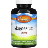 Carlson , Magnesium, 350 mg, 180 Pillereitä