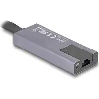 DeLOCK 66248, RJ-45, USB C, 0,09 m, Harmaa