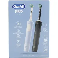 Oral-B Vitality Pro Duo, Aikuinen, Pyörivä/värähtelevä hammasharja, Päivittäinen käyttö, Herkkä, Super sensitive, Musta, Sininen, Valkoinen, 7800 l...
