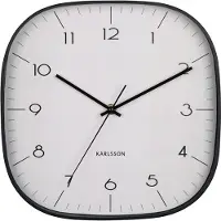 Karlsson Wall Clock Grato Cuadrado Warm Grey W. Black - Black - H 29CM
