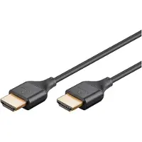 Goobay HDMI 2.0 Slim - Näyttökaapeli - 0.5m - Musta