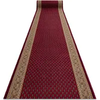 Rugsx Alfombra de pasillo con refuerzo de goma INCA burdeos 80cm 80x260 cm