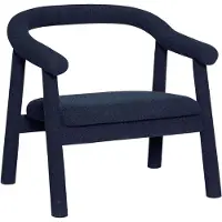 Hubsch Ouli Armchair Dark Blue - Nojatuolit Kumipuu Tummansininen - 422110