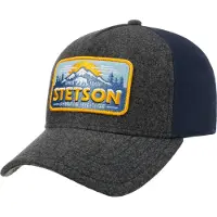 Stetson Men's Trucker Cap Polar Bear Grey/Blue Lippalakit 52-55 cm