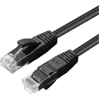 Microconnect Cat6a UTP RJ45 10m -verkkokaapeli, musta