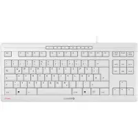 Cherry STREAM KEYBOARD TKL, Langallinen, USB, Näppäimen saksikytkin, QWERTZ, Valkoinen (JK-8600DE-0)