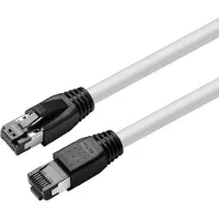 Microconnect S/FTP Cat8.1 suojattu laitekaapeli, 7,5m, valkoinen