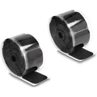 DeLOCK – Hook-and-loop pad on roll self-adhesive 45 x 50 mm - length 5 m black (19108)