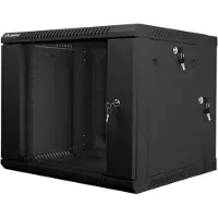 Lanberg Kaksiosainen ripustettu asennuskaappi 19 9U 600X600mm musta - WF02-6609-10B