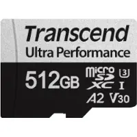 Transcend 512 GB MICROSDXC CARD, A2, U3, V30 - USD340S (W/ ADAPTER) (TS512GUSD340S)