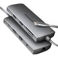 Axagon Multiport-hubi - - HMC-8HLSA - 3x USB-A - HDMI 4K/60Hz - Gigabit LAN