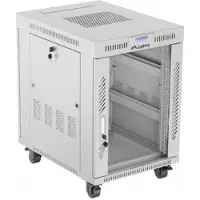 Lanberg FF01-6815-12SL, Itseseisova teline, 15U, 1200 kg, 65 kg, Harmaa