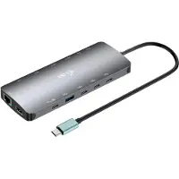 I-Tec Metal C31NANOTRIPLEDOCKPD, Langallinen, USB 3.2 Gen 1 (3.1 Gen 1) Type-C, 140 W, 3,5 mm, 10,100,1000 Mbit/s, Harmaa