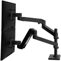 Ergotron – LX Pro Dual Stacking Arm (black) (45-690-292)