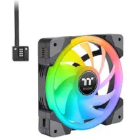 Thermaltake SWAFAN EX12 RGB PC Cooling Fan TT Premium Edition, Ilmanjäähdytin, 12 cm, 500 RPM, 2000 RPM, 2,39 m³/h, Musta (CL-F143-PL12SW-A)
