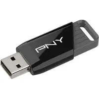 PNY Attaché X, 32 GB, USB A-tyyppi, 3.2 Gen 1 (3.1 Gen 1), 130 MB/s, Liuku, Musta (P-FD32GATTX-GE)