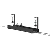 NeoMounts ADS07-121BL CABLE TRAY - CLAMP-ON DESIGN - UNIVERSAL, BLACK