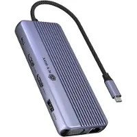 Icy Box – IB-DK4062-CPD, Langallinen, USB 3.2 Gen 1 (3.1 Gen 1) Type-C, 100 W, 3,5 mm, 10,100,1000 Mbit/s, Antrasiitti (61190)