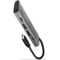 Axagon 3.2 Gen2 USB-C 5-in-1 -telakka, hopea