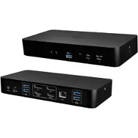 I-Tec CAINTGDUAL4KDOCPD, Langallinen, USB 3.2 Gen 1 (3.1 Gen 1) Type-C, 100 W, 3,5 mm, 10,100,1000 Mbit/s, Musta