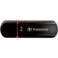 Transcend JetFlash 600, 4 GB, USB A-tyyppi, 2.0, Suojus, 15 g, musta (TS4GJF600)