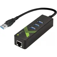 Techly IDATA USB-ETGIGA-3U2, USB 3.2 Gen 1 (3.1 Gen 1) Type-A, Musta, RJ-45, USB 3.2 Gen 1 (3.1 Gen 1) Type-A, CE, RoHS, USB, Windows 10 (IDATA-USB-ETGIGA-3U2)