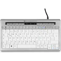 Bakker Elkuizen – BakkerElkhuizen S-board 840, Tenkeyless (80–87 %), Langallinen, USB, Näppäimen saksikytkin, QWERTZ, Vaaleanharmaa, Valkoinen (BNES840DDE)