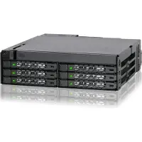 Icy Dock – 6 x 2.5" SAS/SATA SSD/HDD & Ultra Slim ODD Backplane Cage for External 5.25" Bay (MB606SPO-B)