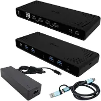 I-Tec CADUA4KDOCKPDB100, Langallinen, USB 3.2 Gen 1 (3.1 Gen 1) Type-C, 85 W, 10,100,1000 Mbit/s, Musta, 5 Gbit/s