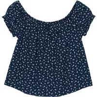Superdry for woman. W6012219A Top Button navy (XS), Casual, Viscose, Short sleeve