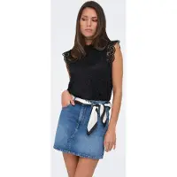 JDY Jdylotas S/L Lace Top Jrs Noos - Black - XS