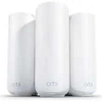 Netgear Orbi RBE373 -mesh WiFi -järjestelmä, Wi-Fi 7, Dual-band, 3 kpl, valkoinen