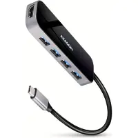 Axagon 3.2 Gen1 USB-C 6-in-1 -telakka, musta