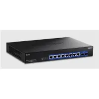 Trendnet TEG-S7102, Hallitsematon, 10G Ethernet (100/1000/10000), Täysin kaksipuolinen, Telineasennus, Työpöytä, Seinäkiinnitteinen