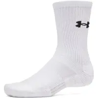 Under Armour Performance Cotton Crew Sukat 3-pack Valkoinen