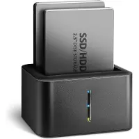 Axagon Clone Dual SATA III 6G 2.5" HDD/SSD -telakointiasema, 3.2 Gen1 Micro-USB-B, musta